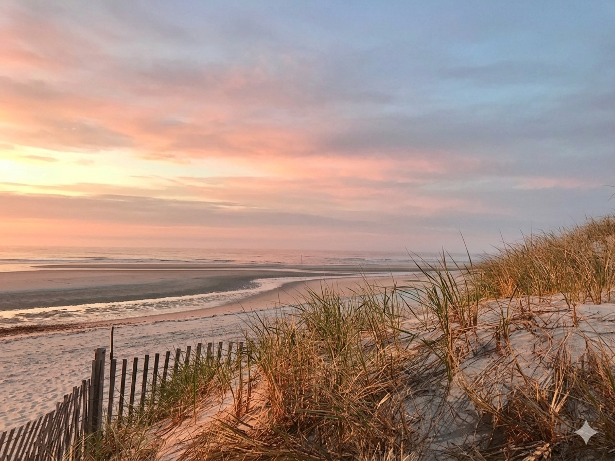 Dennis Village on Cape Cod Bay