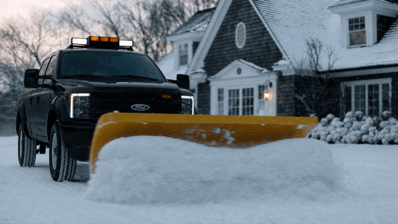 Cleared and sanded driveway after professional snow removal by John G. Sears & Son